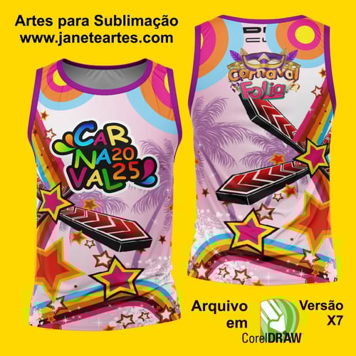 Arte Estampa Camisa Abadá de Carnaval 2026 - Modelo 23