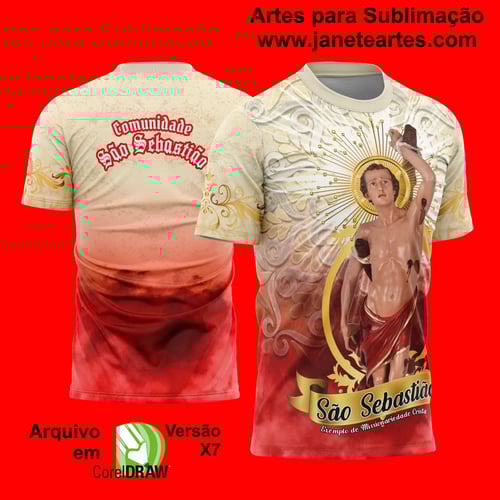 Arte Estampa Camisa São Sebastião 2025 Modelo 14