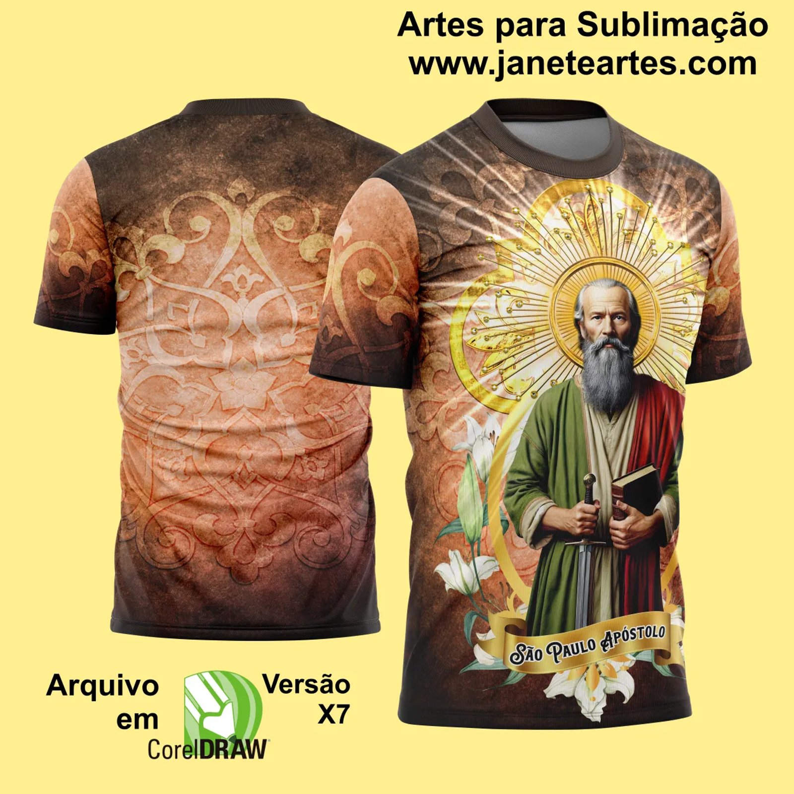 Arte Estampa - Camisa São Paulo Apóstolo 2025 - Janete Artes