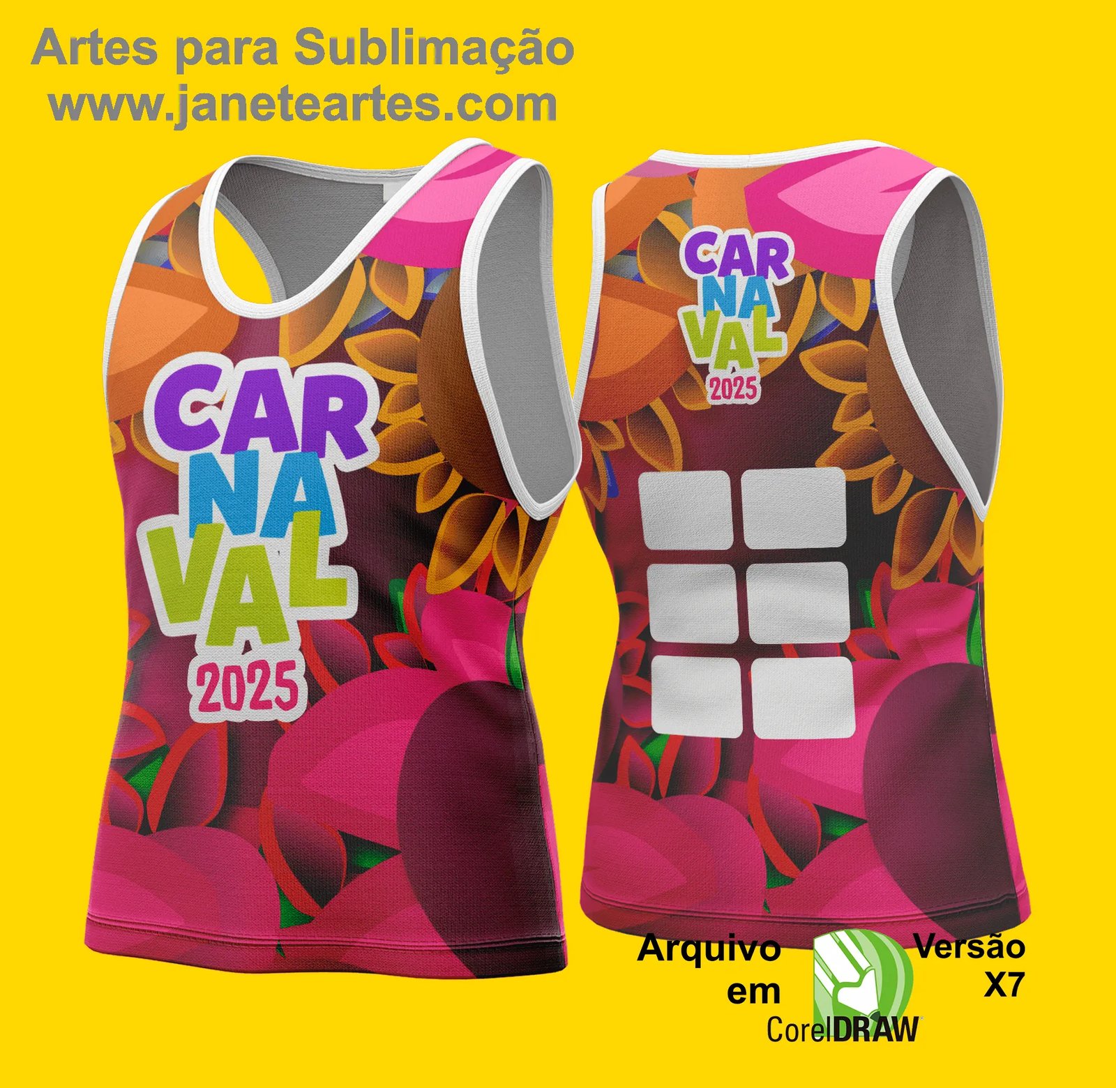 Arte Vetor Camisa Abadá de Carnaval 2026 - Modelo 101