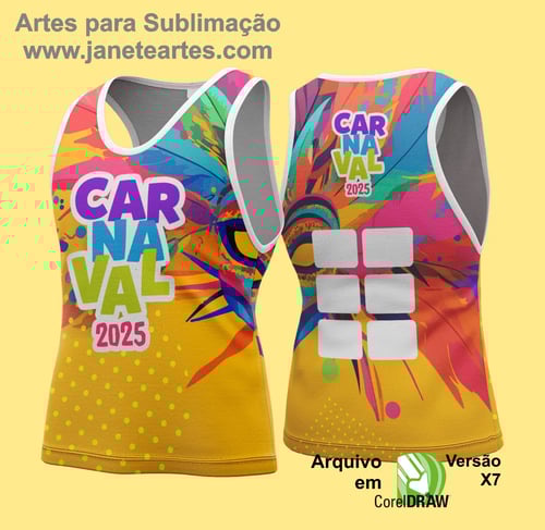 Arte Vetor Camisa Abadá de Carnaval 2026 - Modelo 105