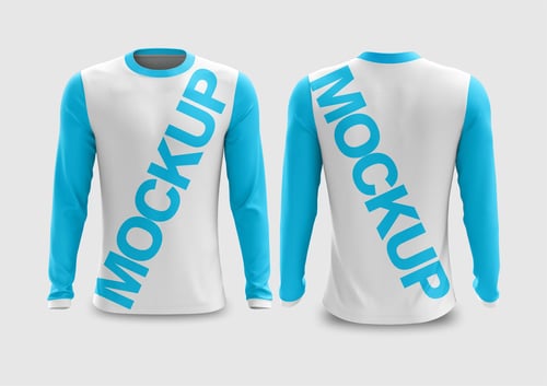 Arte Vetor Camisa Mockup Editavel CDR CorelDraw Camisa Masculina Manga Longa 