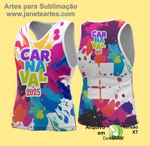 Arte Vetor Camisa Abadá de Carnaval 2026 - Modelo 124
