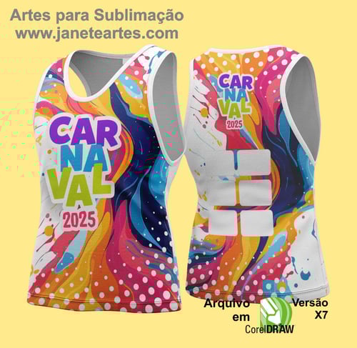 Arte Vetor Camisa Abadá de Carnaval 2026 - Modelo 125