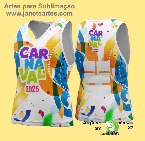 Arte Vetor Camisa Abadá de Carnaval 2026 - Modelo 129