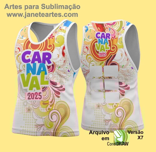 Arte Vetor Camisa Abadá de Carnaval 2026 - Modelo 130