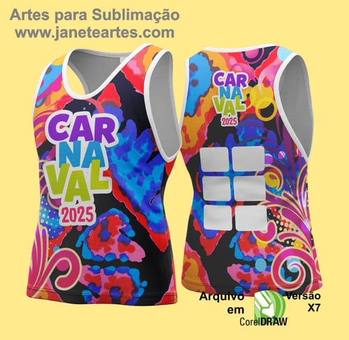 Arte Vetor Camisa Abadá de Carnaval 2026 - Modelo 142