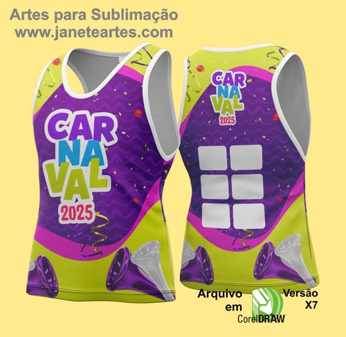 Arte Vetor Camisa Abadá de Carnaval 2026 - Modelo 158