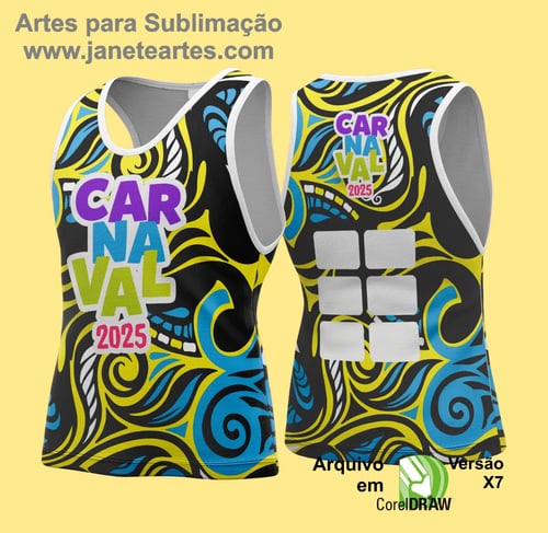 Arte Vetor Camisa Abadá de Carnaval 2026 - Modelo 173