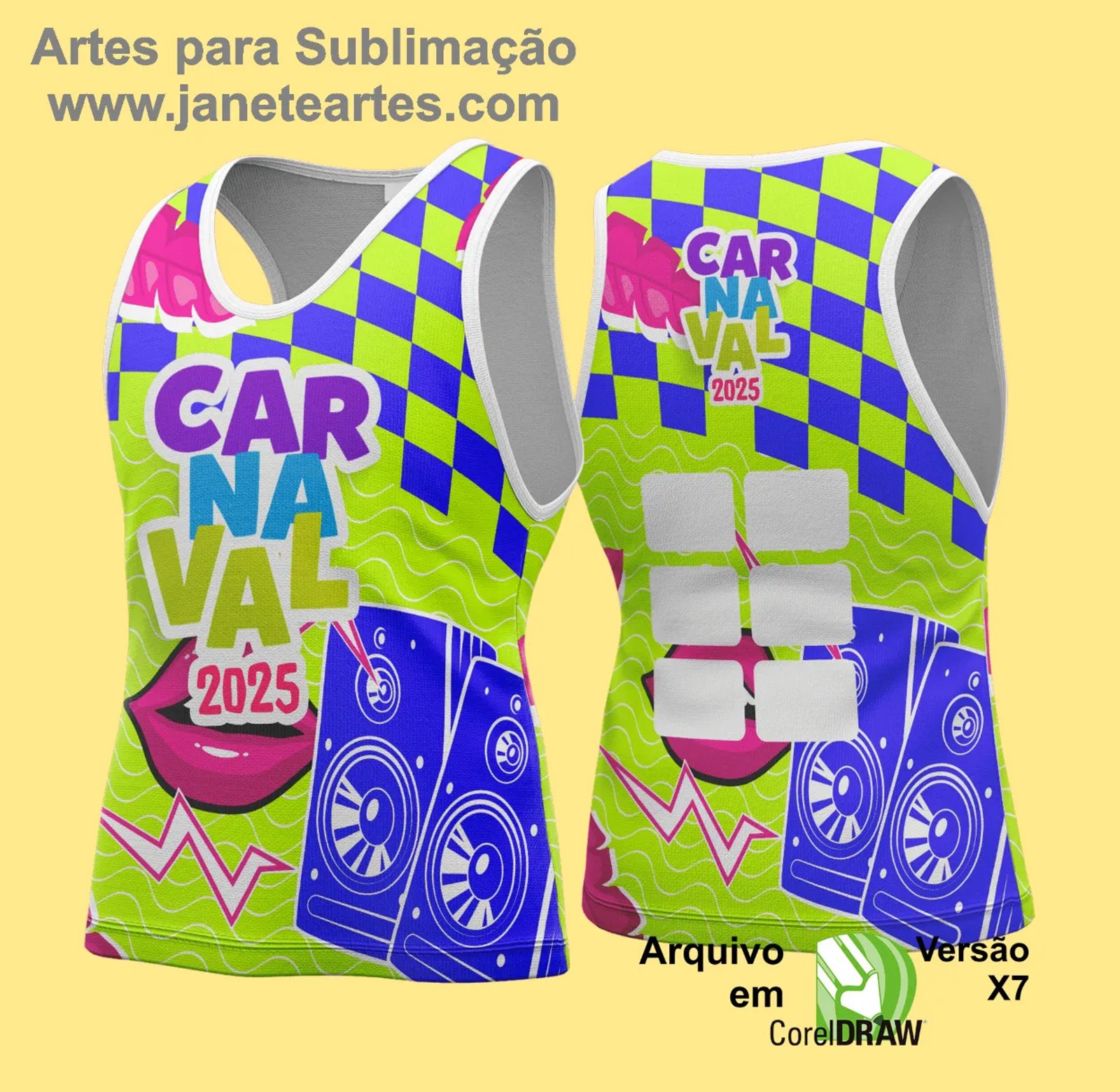 Arte Vetor - Camisa Abadá de Carnaval 2026 - Modelo 179 - Janete Artes