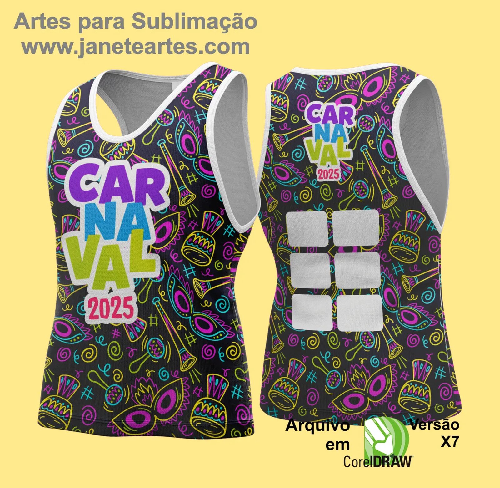 Arte Vetor - Camisa Abadá de Carnaval 2026 - Modelo 191