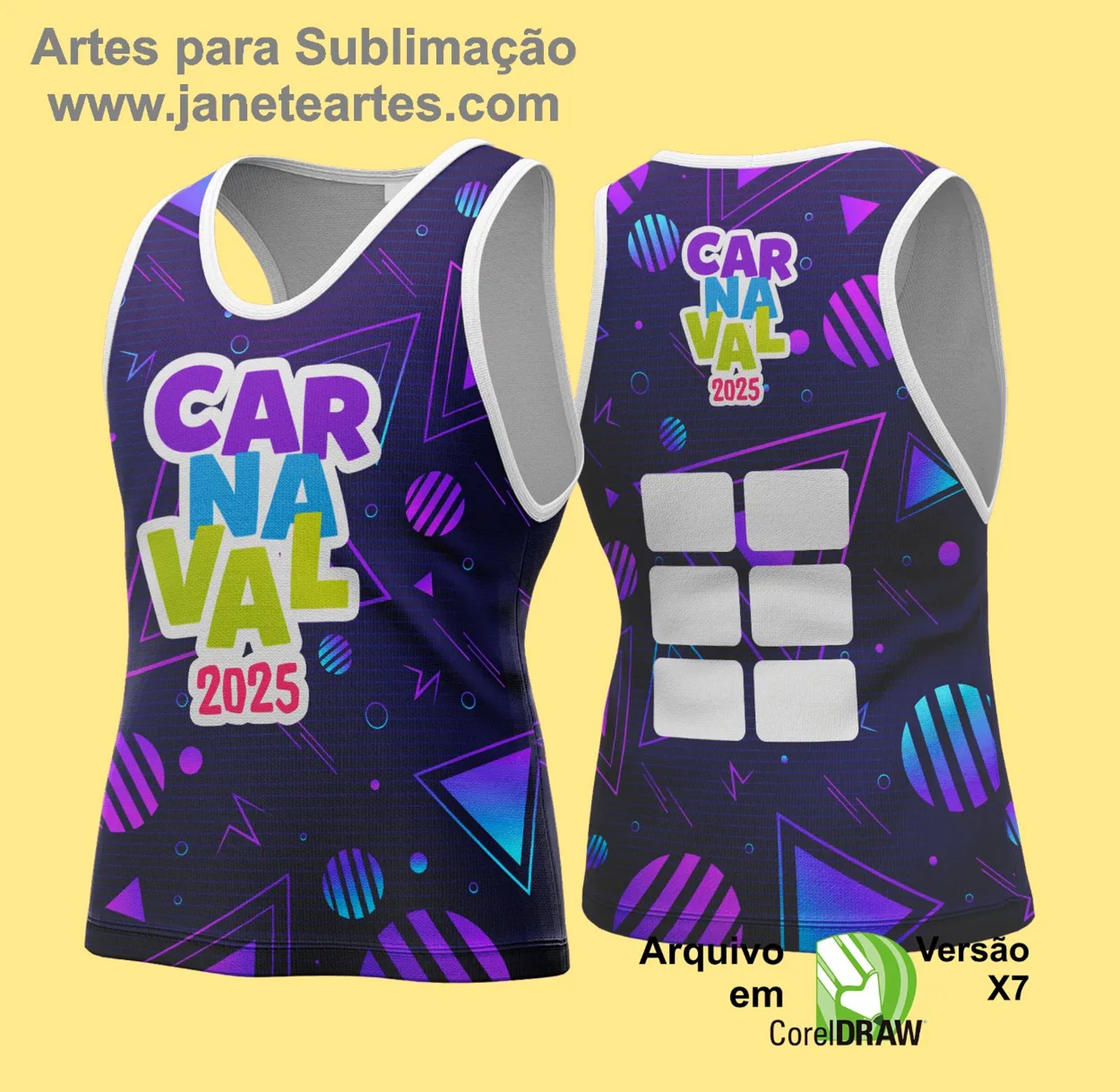 Arte Vetor - Camisa Abadá de Carnaval 2026 - Modelo 194