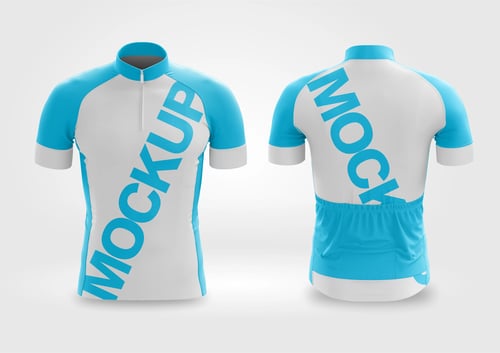 Arte Vetor Camisa Mockup Editavel CDR CorelDraw Camisa Ciclismo Masculino Ziper Curto