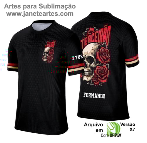  Camisa Terceirão - Arte Vetor - Caveira