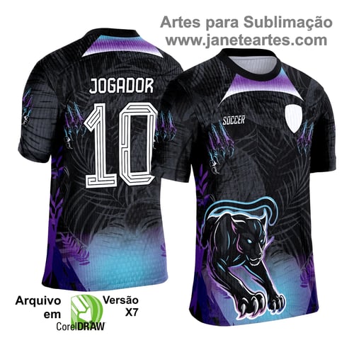 Camisa de Interclasse - Arte Vetor - Puma - Pantera - Onça - Jaguar