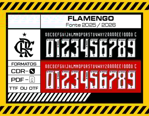 Fonte Flamengo 2025 - 2026 - TTF - CDR - PDF