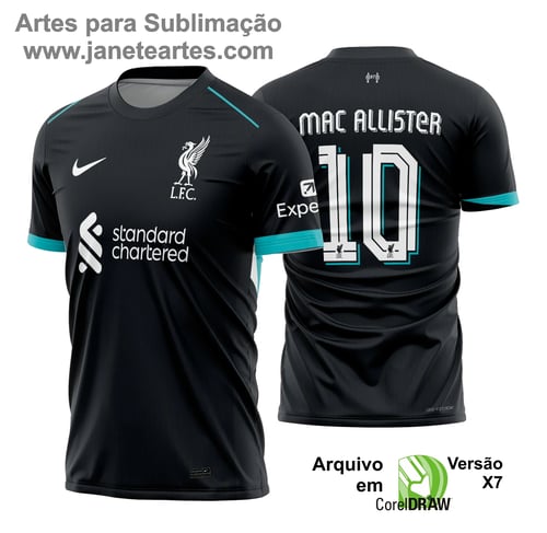 Arte Vetor - Camisa Liverpool Reserva 2024 - 2025