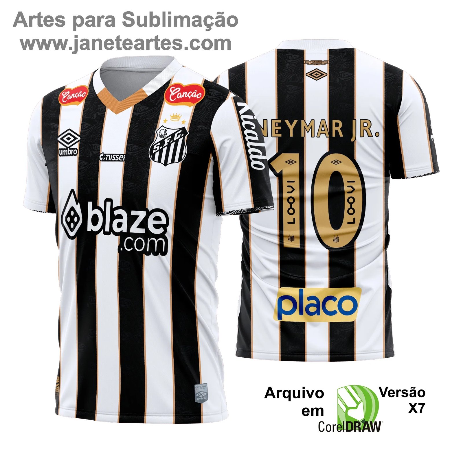 Arte Vetor Camisa Santos Reserva 2024 - 2025 - Janete Artes