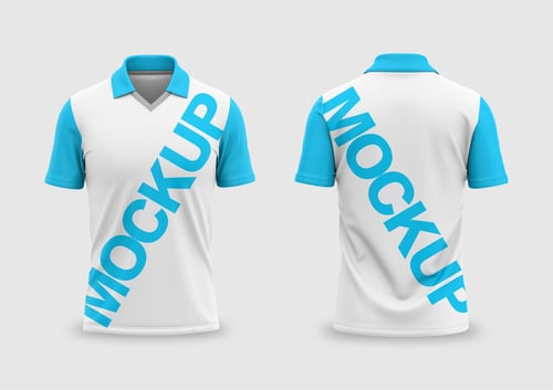 Arte Vetor Camisa Mockup Editavel CDR CorelDraw Gola Polo V Masculina