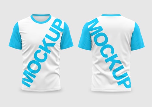 Arte Vetor Camisa Mockup Editavel CDR CorelDraw Camisa Masculina Gola Redonda v5
