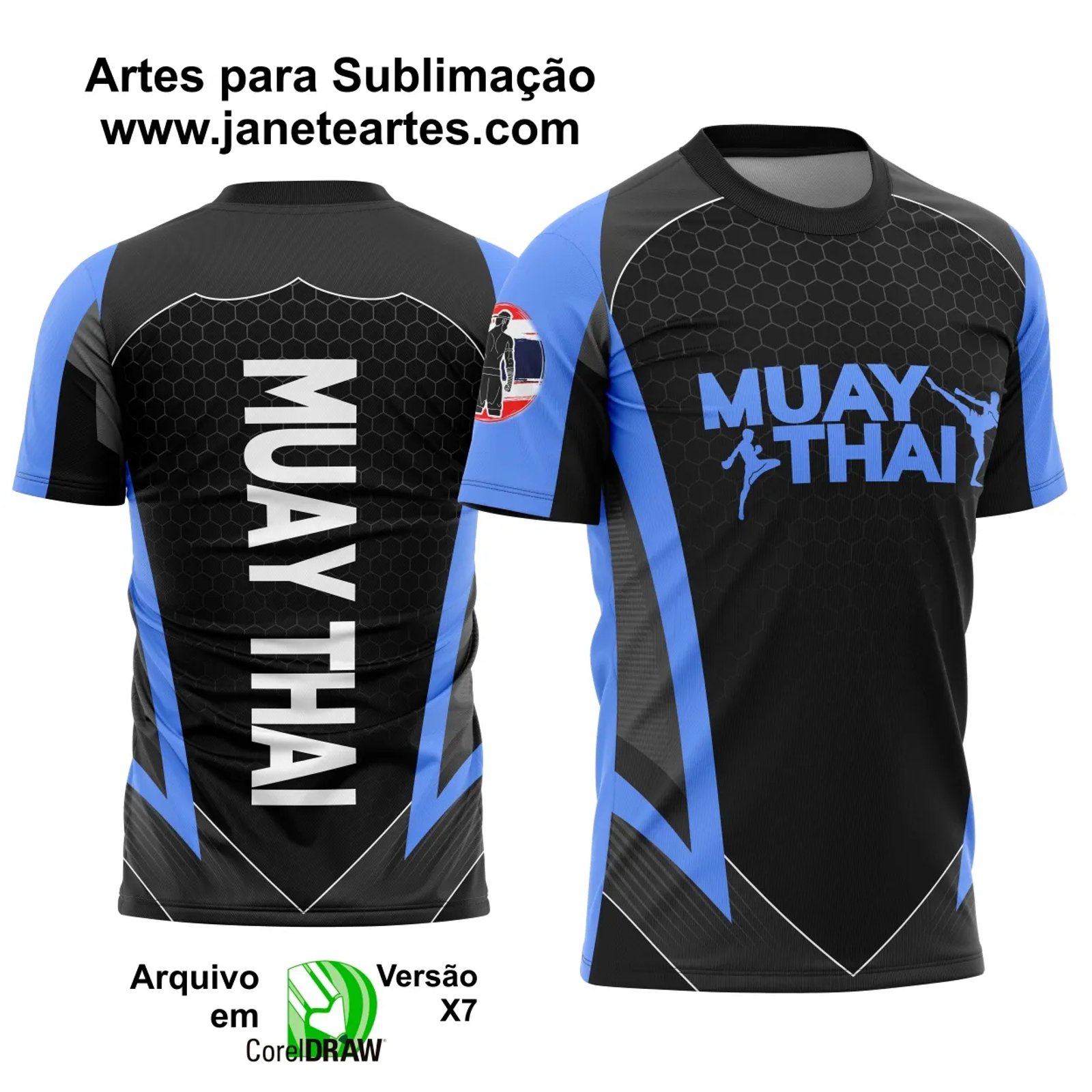 Camisa Profissão Muay Thai - Arte Vetor