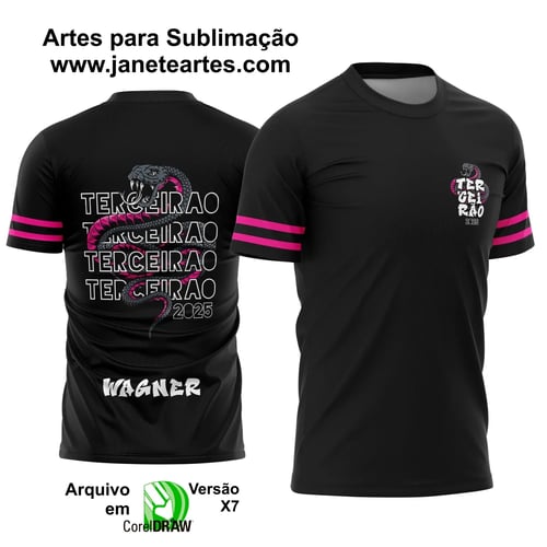 Arte Vetor Camisa Terceirão Cobra