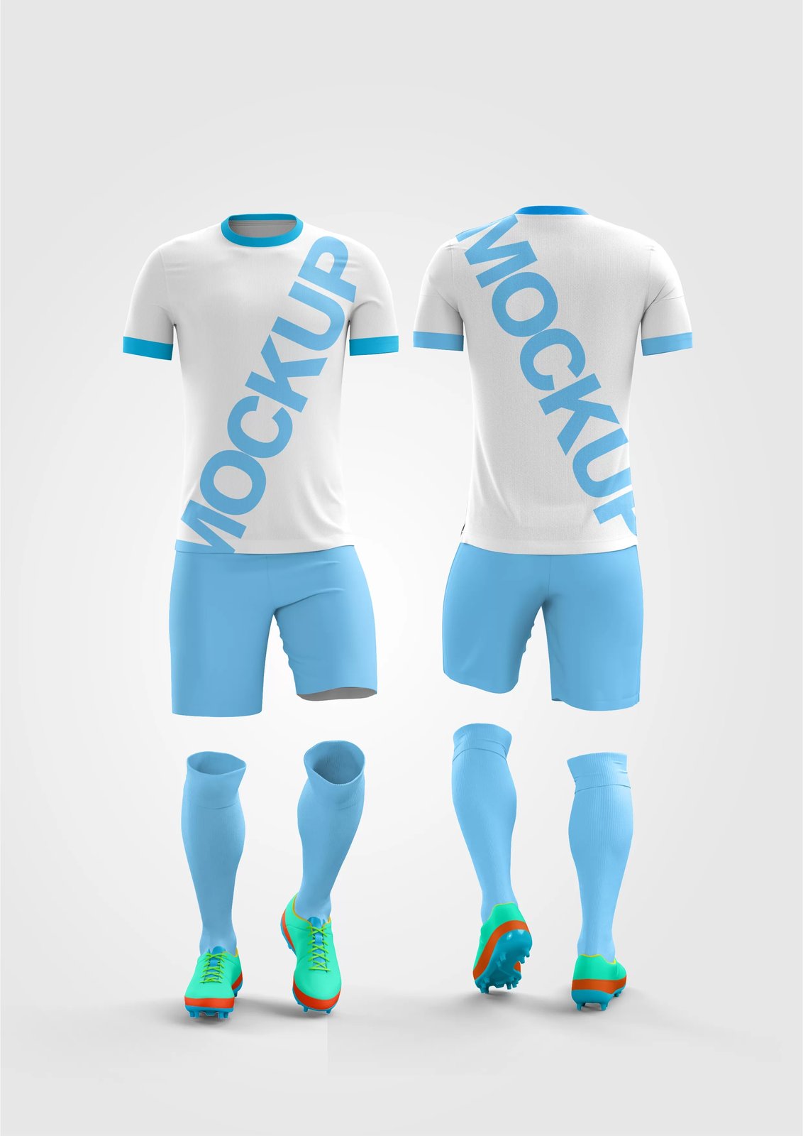 Arte Vetor Camisa Mockup Editavel CDR CorelDraw Uniforme Esportivo Gola Redonda v2 