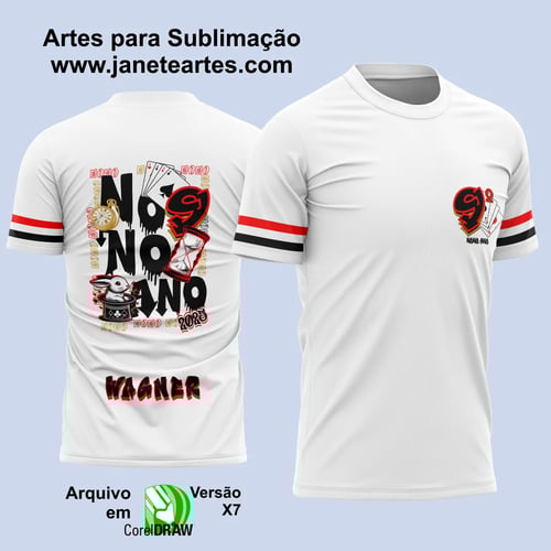 Arte Vetor Camisa Formandos Nono Ano Coelho e Cartas