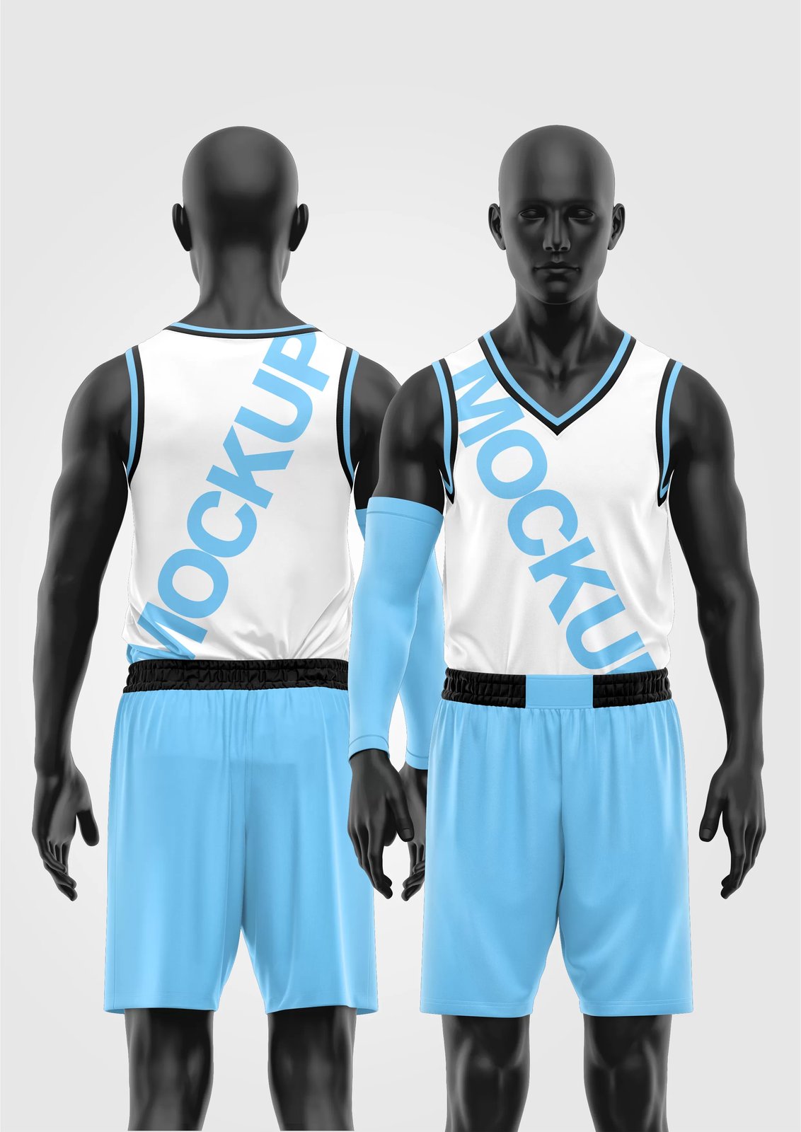 Arte Vetor Camisa Mockup Editavel CDR CorelDraw Uniforme Basquete Masculino Gola V