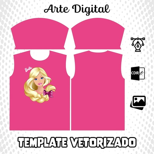Arte Vetor Camisa Barbie Rosa 2023