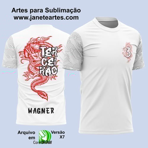 Arte Vetor Camisa Terceirão Dragão Vermelho 2025