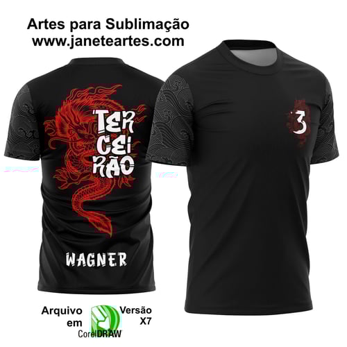 Arte Vetor Camisa Terceirão Dragão Vermelho 2025