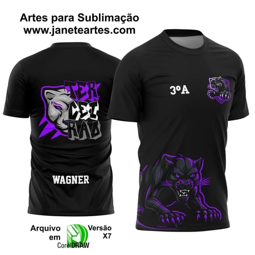 Arte Estampa Camisa Terceirão Pantera Negra