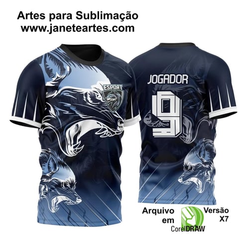  Arte Vetor Camisa de Time Lobos