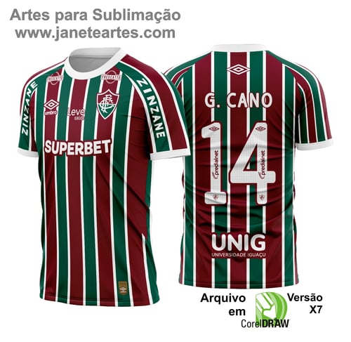 Arte Vetor Camisa Fluminense Titular 2025 - 2026
