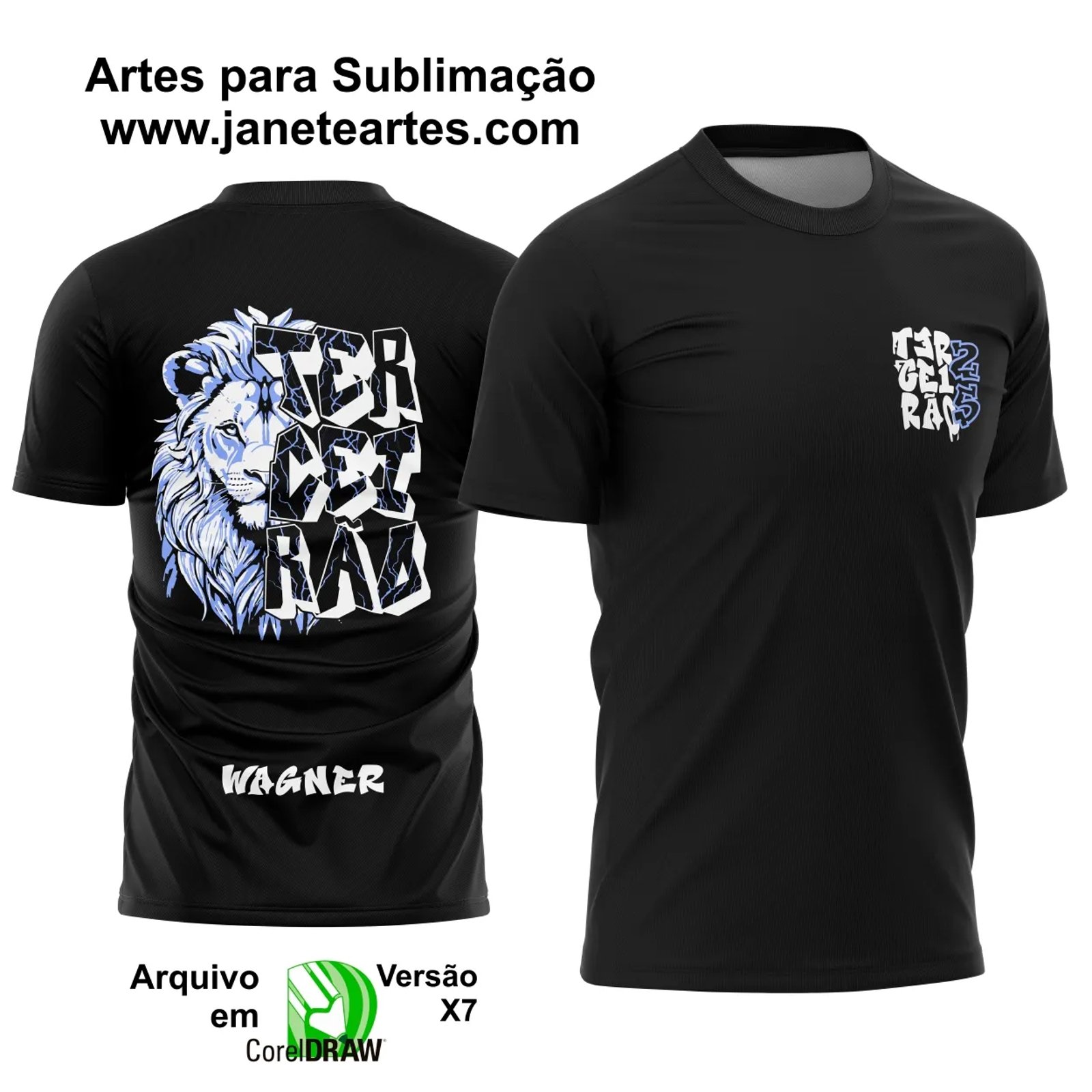 Arte Vetor Camisa Terceirão Leão - Janete Artes