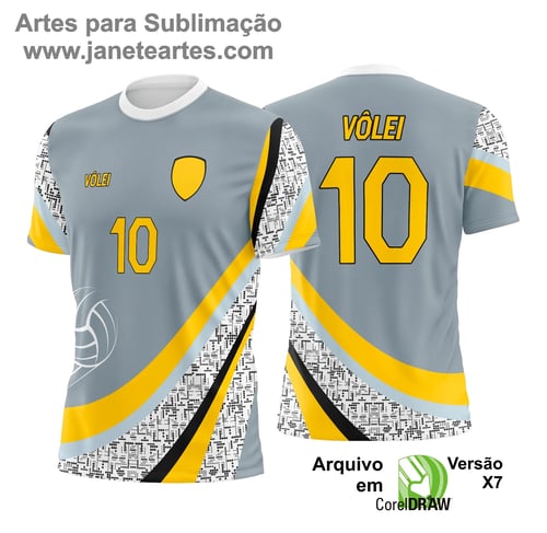 Arte Vetor Camisa de Vôlei - Estampa Camisa de Vôlei