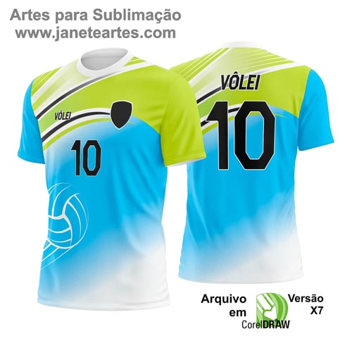 Arte Vetor Camisa de Vôlei - Estampa Camisa de Vôlei
