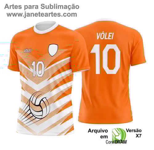 Arte Vetor Camisa de Vôlei - Estampa Camisa de Vôlei