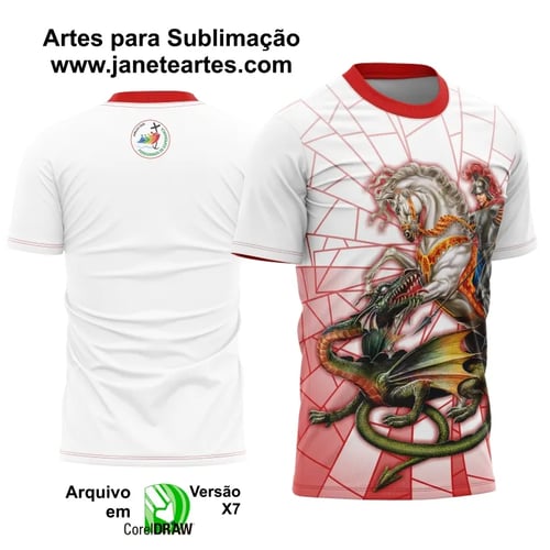 Arte Vetor Camisa Religião - São Jorge