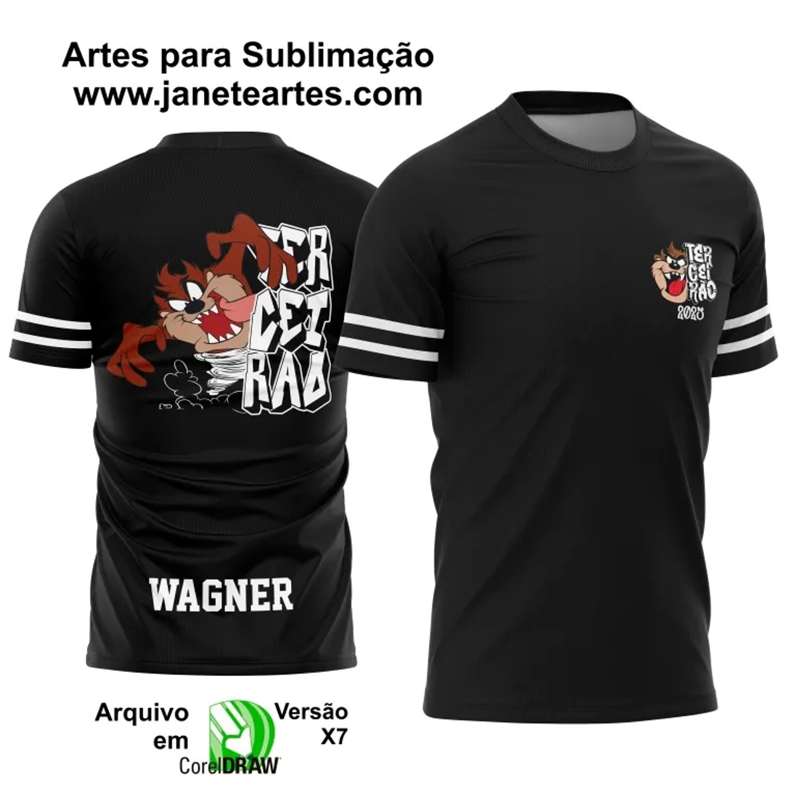 Arte Vetor Camisa Terceirão Taz Mania 2025
