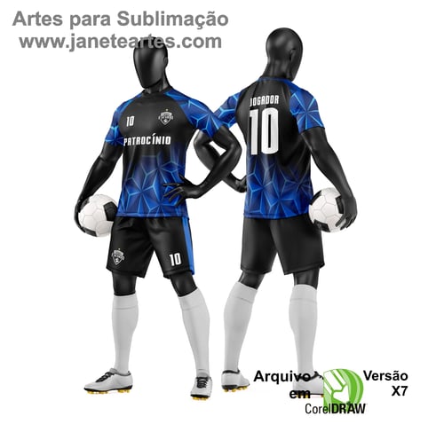 Arte Vetor Camisa e Short de Time de Futebol Amador