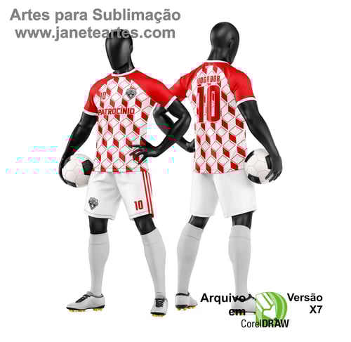 Arte Vetor Camisa e Short de Time de Futebol Amador