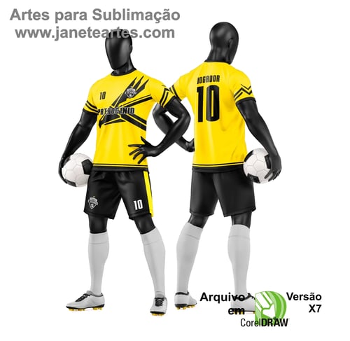 Arte Vetor Camisa e Short de Time de Futebol Amador