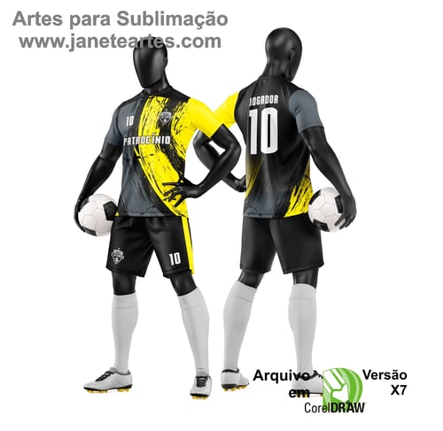 Arte Vetor Camisa e Short de Time de Futebol Amador