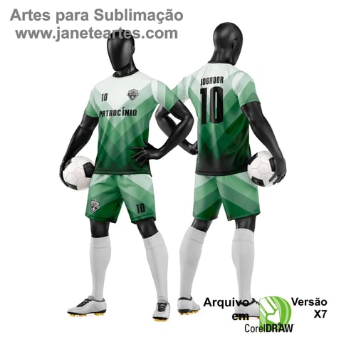 Arte Vetor Camisa e Short de Time de Futebol Amador