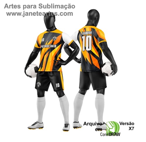 Arte Vetor Camisa e Short de Time de Futebol Amador