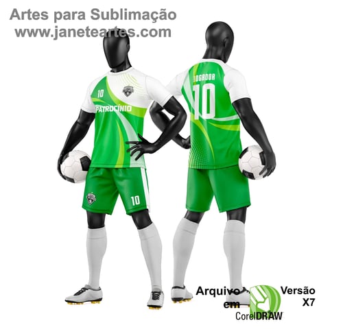 Arte Vetor Camisa e Short de Time de Futebol Amador