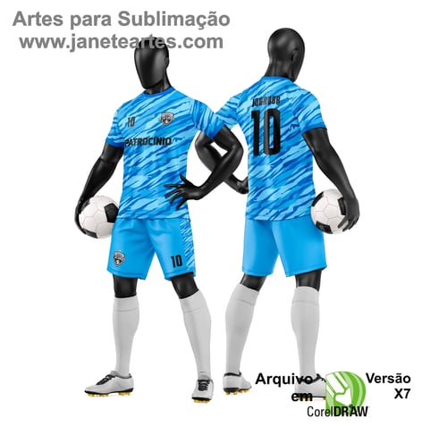 Arte Vetor Camisa e Short de Time de Futebol Amador