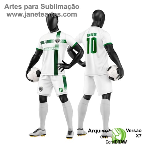 Arte Vetor Camisa e Short de Time de Futebol Amador